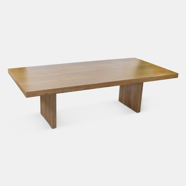 Planks and Veneer White Oak Dining Table
