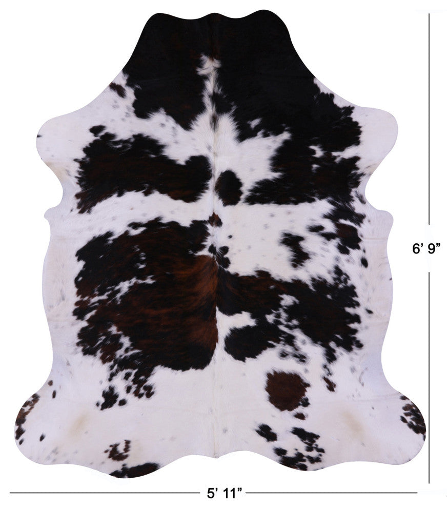 Tricolor Natural Cowhide Rug 6' 9" X 5' 11" C2351