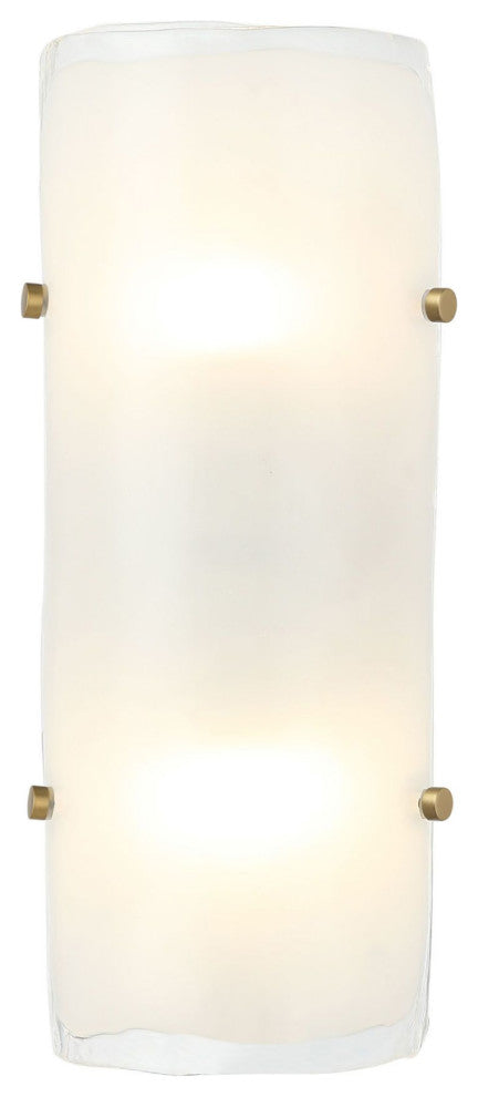 Varaluz 385W02 Fairchild 2 Light 16" Tall Wall Sconce - Black / Polished Nickel