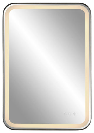 Uttermost Crofton-Lighted Black Vanity Mirror