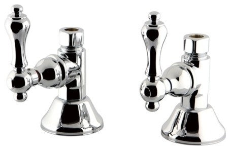 Kingston Brass Straight Stop Shut Off Valve, Polished Chrome