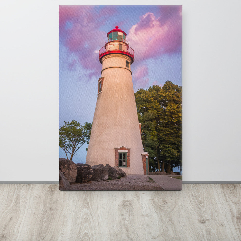 Marblehead Lighthouse at Sunset Coastal Landscape Canvas Prints, 24" X 36"