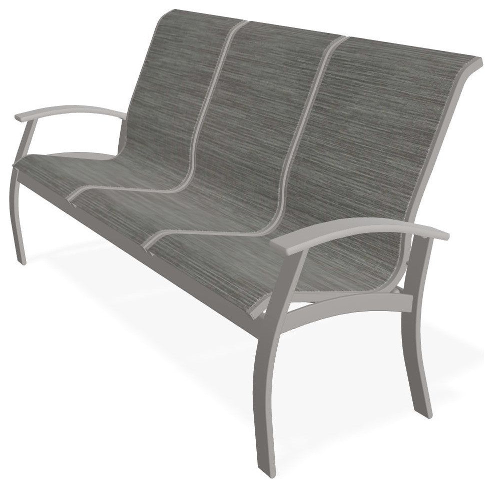 Belle Isle Sling 3-Seat Outdoor Sofa, Sicily/Warm Gray