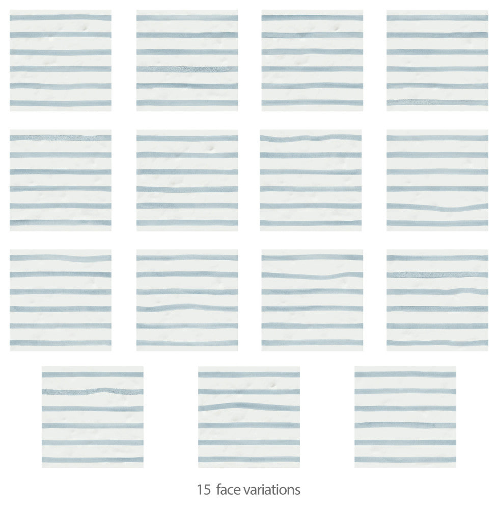 Berta Onda Decor Ceramic Wall Tile, Stripe