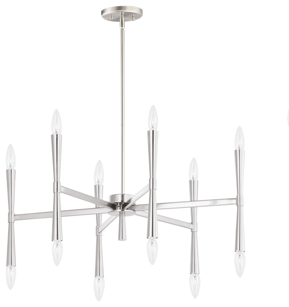 Maxim Lighting Rome 12-Light Chandelier, Satin Nickel, 24626SN