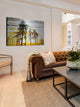 "Trees Against Gold Sky" Print on Brushed Aluminum, 36"x24"