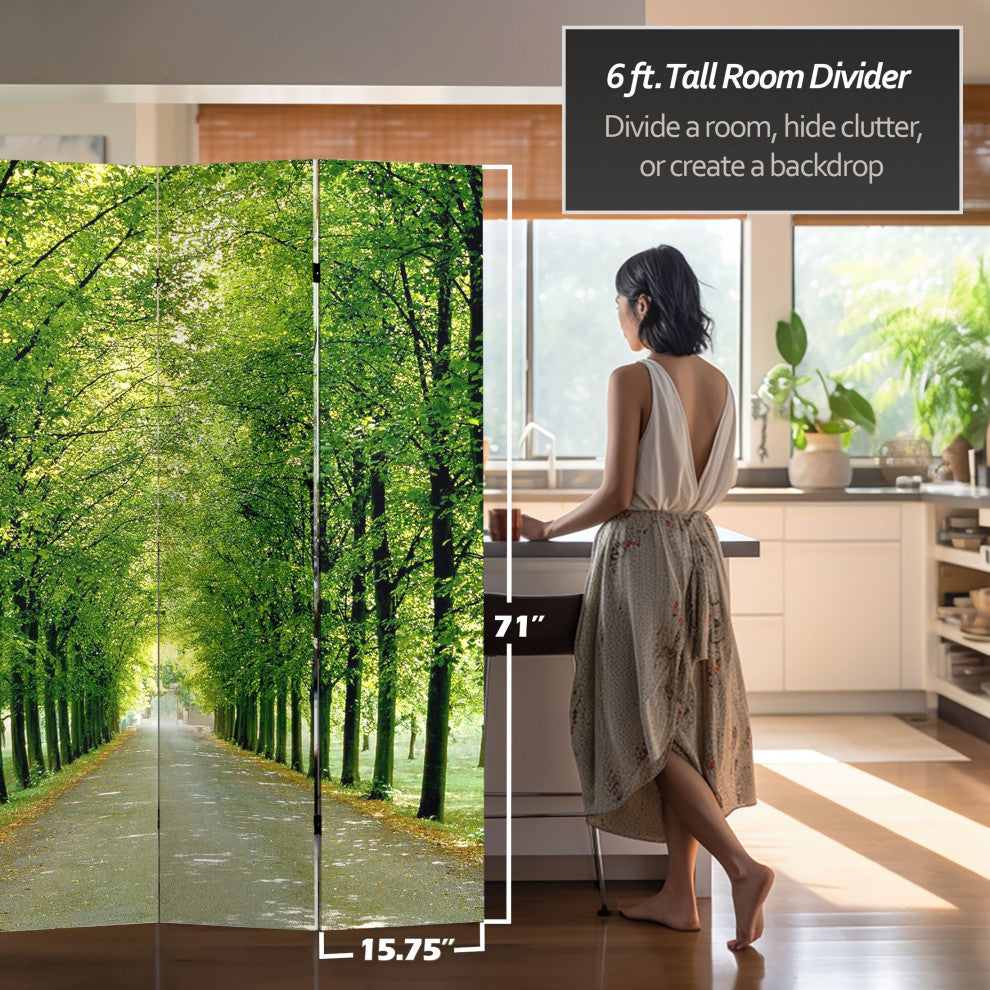 6' Tall Double Sided Path of Life Canvas Room Divider