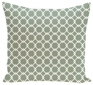 Link Lock Geometric Print Pillow, Dusty Miller, 16"x16"