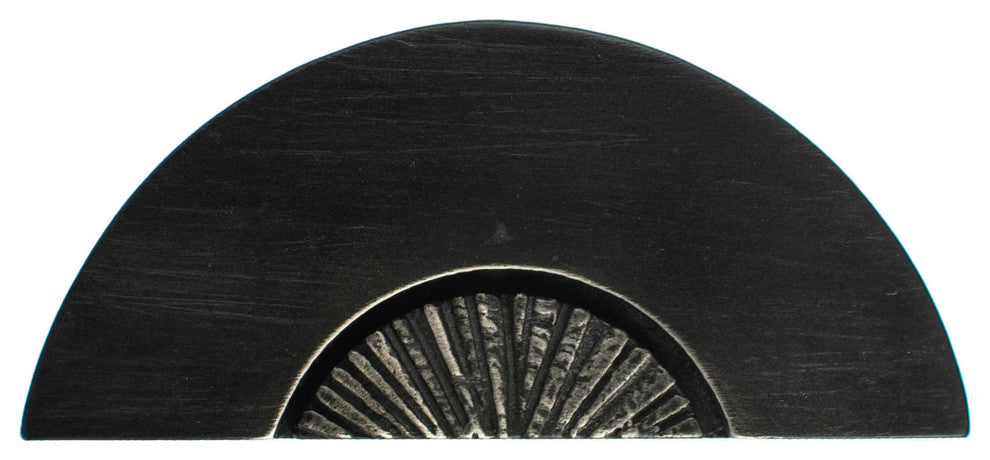 Shield Pewter Cabinet Pull Hawk Hill Hardware, Black Iron