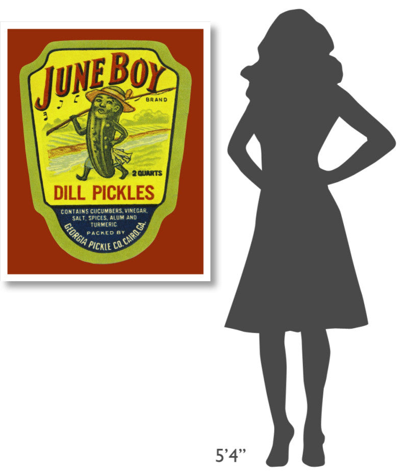 "June Boy Dill Pickles" Digital Paper Print by Retrolabel, 31"x38"