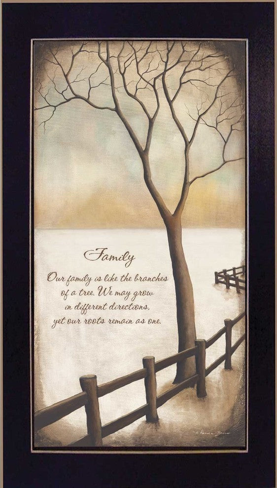 "Family" By Kendra Baird, Printed Wall Art, Ready To Hang, Black Frame