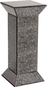 Howard Elliott Atlas Gray Antiqued Mirrored Pedestal