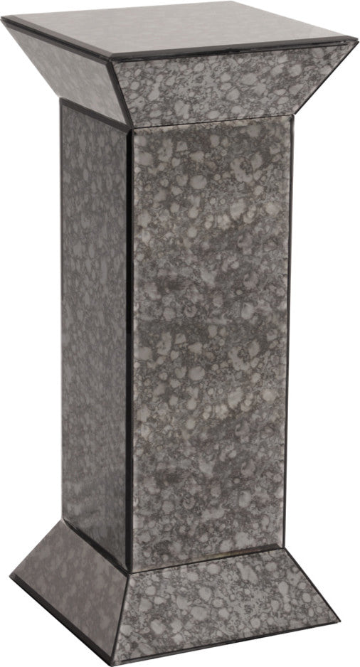 Howard Elliott Atlas Gray Antiqued Mirrored Pedestal