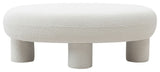 Modrest Gaynes Modern Off-White Fabric Bench