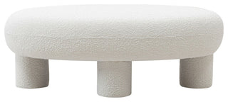 Modrest Gaynes Modern Off-White Fabric Bench