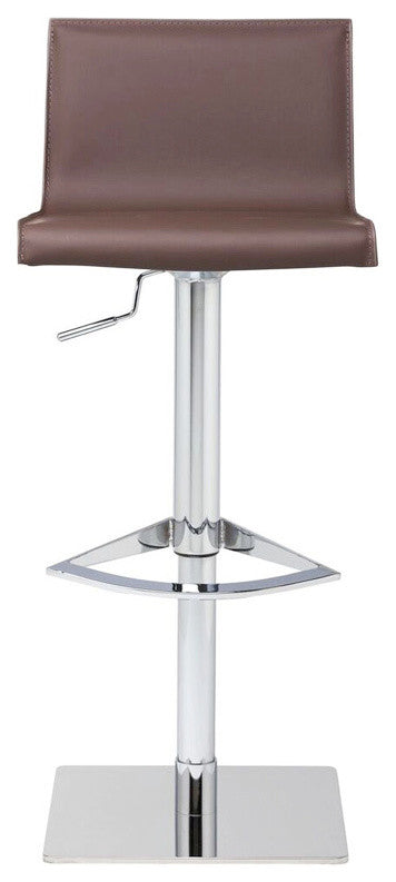 Colter Adjustable Bar Stool, Modern Barstool Contemporary Counter Stool Leather,