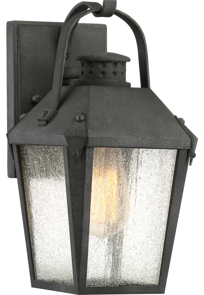 Carriage 1-Light Outdoor Lantern, Mottled Black