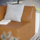 Sofa Corner Chair, Faux Vegan Leather, Tan, Modern, Living Lounge Hospitality