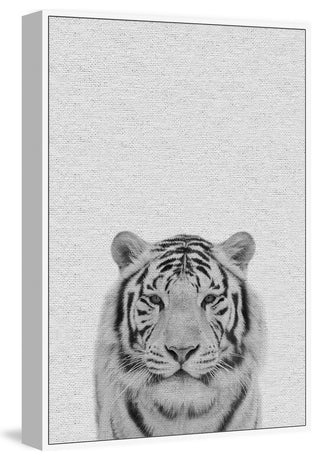 "Tamed Tiger II" Floater Framed Painting Print on Canvas, 16"x24"