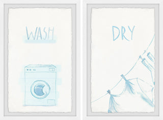 Wash Dry Diptych, 2-Piece Set, 30x45 Panels