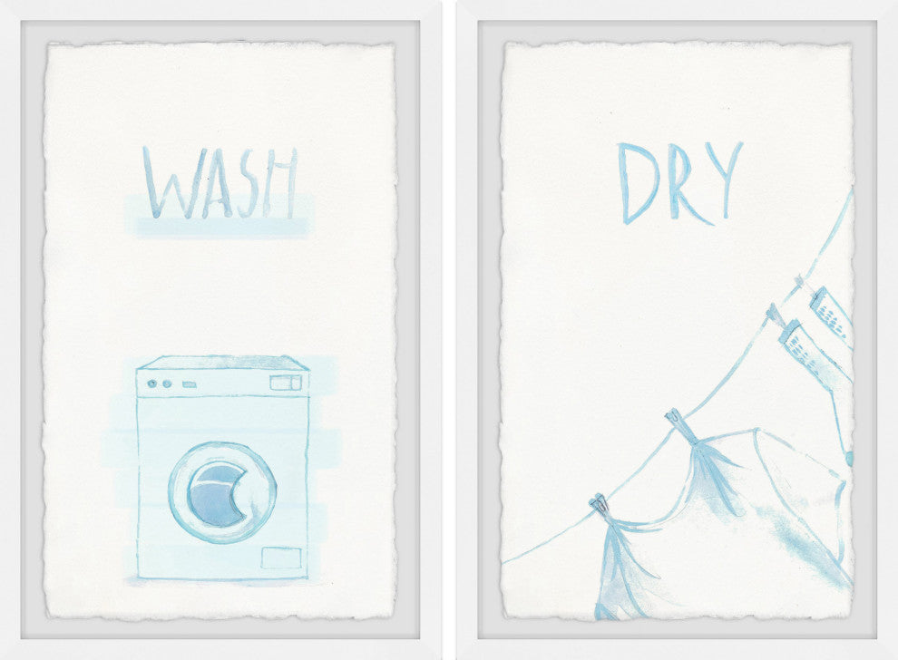 Wash Dry Diptych, 2-Piece Set, 30x45 Panels