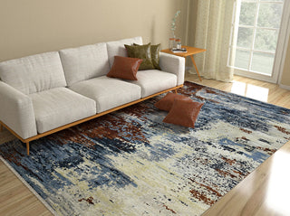 Hermitage Beatrice Area Rug, Blue, 10' x 14', Abstract