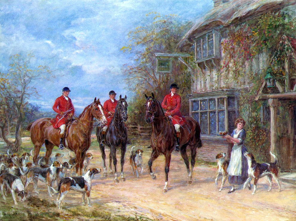 Heywood Hardy A Halt at the Inn, 21"x28" Wall Decal