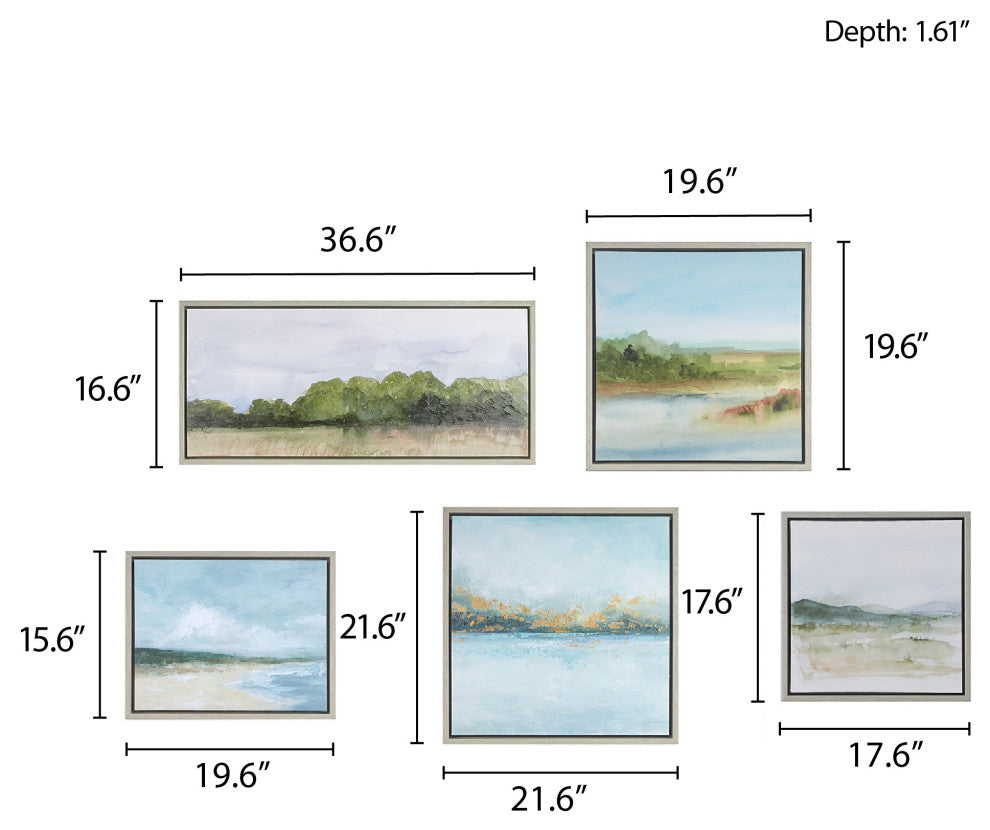 Madison Park Vista Abstract Landscape 5-piece Gallery Canvas Wall Art Set