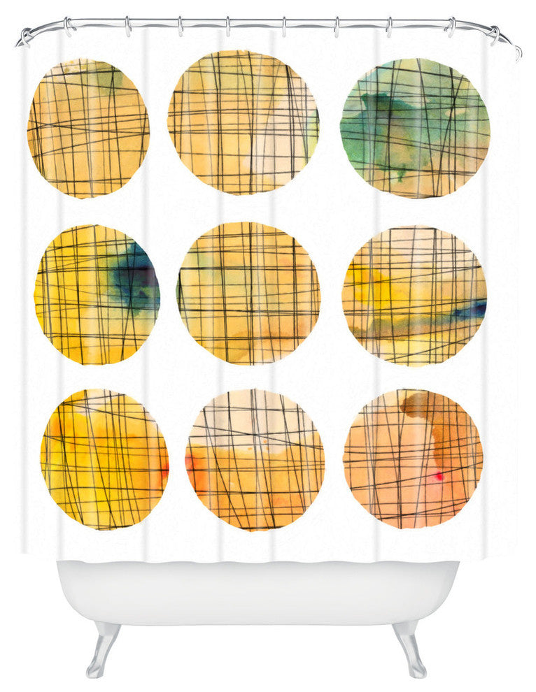 Susanne Kasielke Squared Circle Shower Curtain