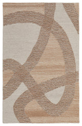 Middleton Modern Abstract, Brown/Tan/Ivory, 5'x8' Area Rug