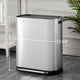 Kitchen 16-Gallon Double-Bucket Step Trash Can With Odor Filter and Lid Support