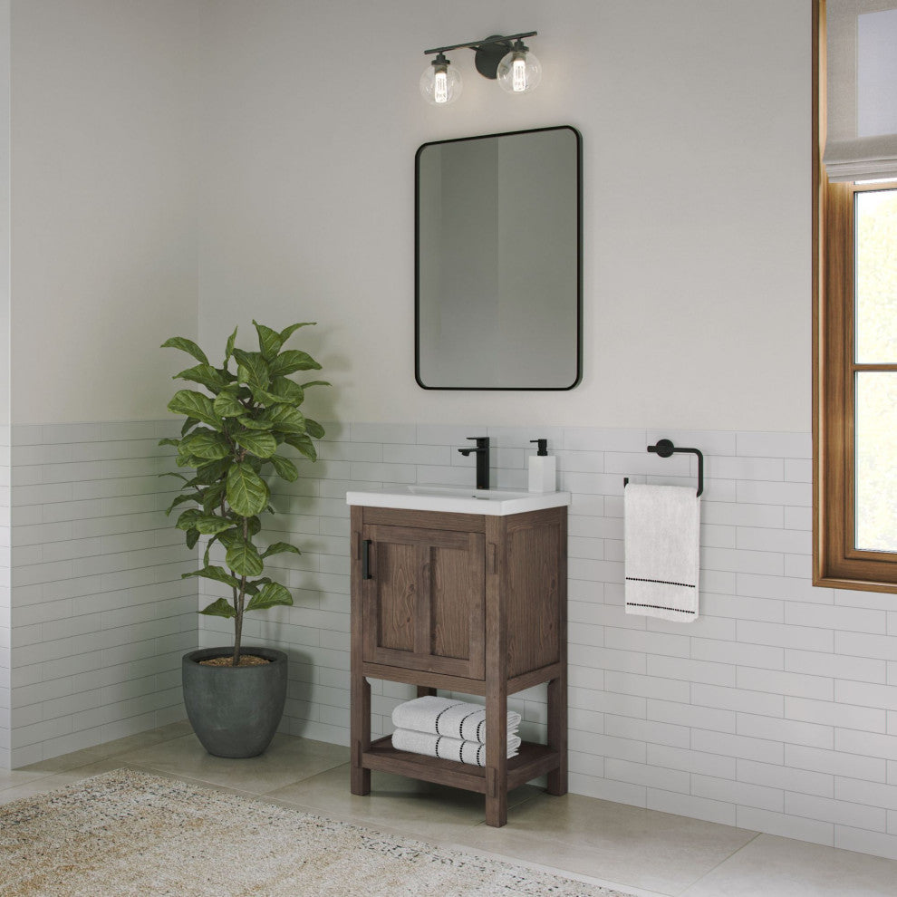 The Betsy Bathroom Vanity, Brown, 20", Single Sink, Freestanding