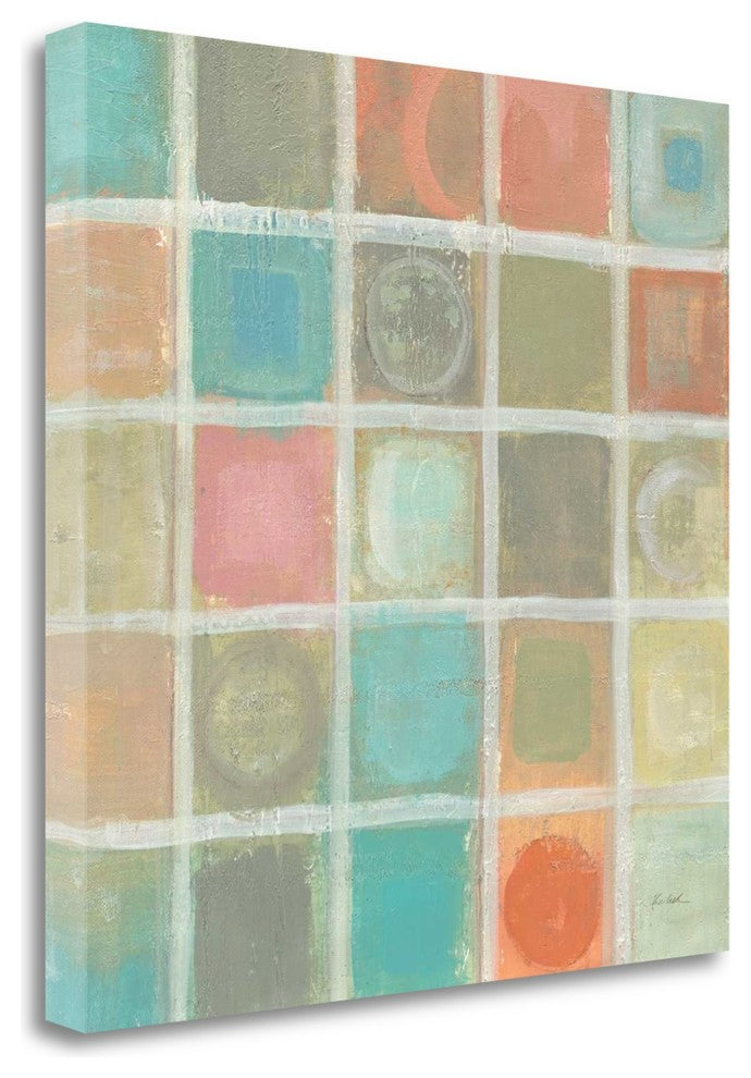 "Sea Glass Mosaic Tile III" By Silvia Vassileva, Giclee on Gallery Wrap Canvas