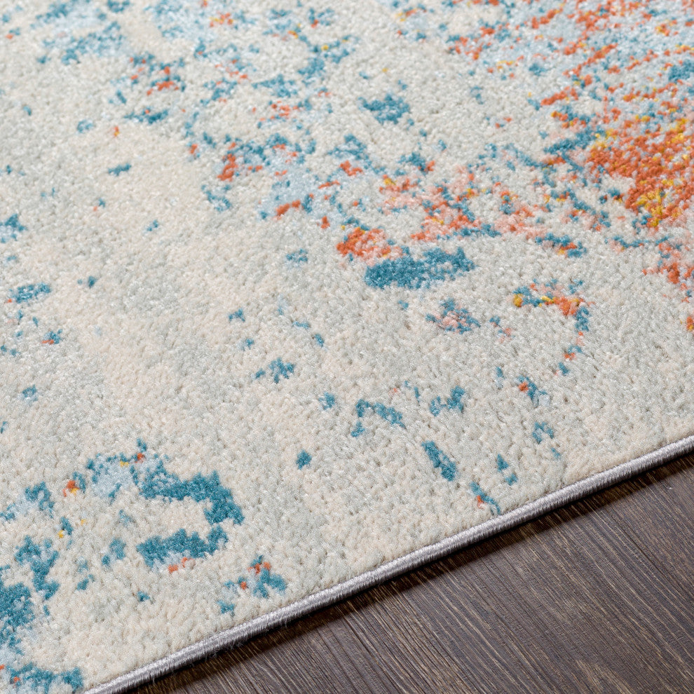 Sunderland SUN-2335 Modern Blue/Rust 7'10"x10'3" Area Rug