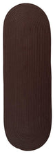 Colonial Mills Rug Reversible Flat-Braid, Oval Runner Earth Brown Runner, Oval