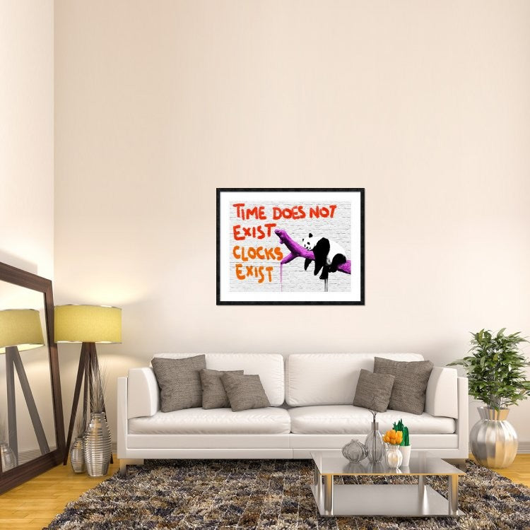 "Time does not exist" Framed Digital Print by Masterfunk Collective, 48x38"