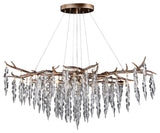 Rainier 6-Light Linear Chandelier Silver Mist