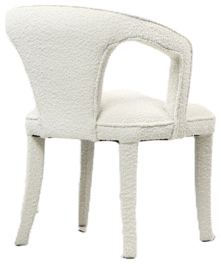 Swift Boucle Dining Armchair Chair in White