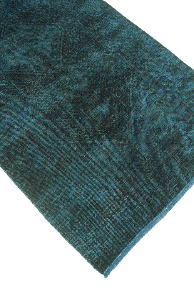Vintage Distressed Kaydence Blue/Charcoal Runner, 3'4x6'10