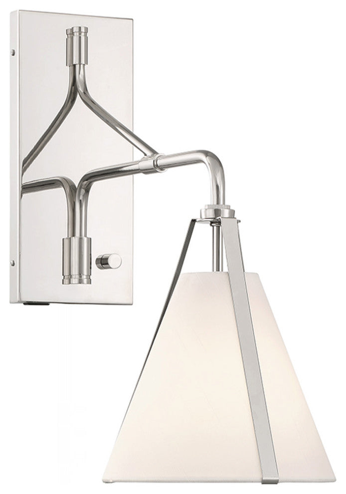 Crystorama Lighting Group FUL-901 Fulton 18" Tall Wall Sconce - Polished Nickel