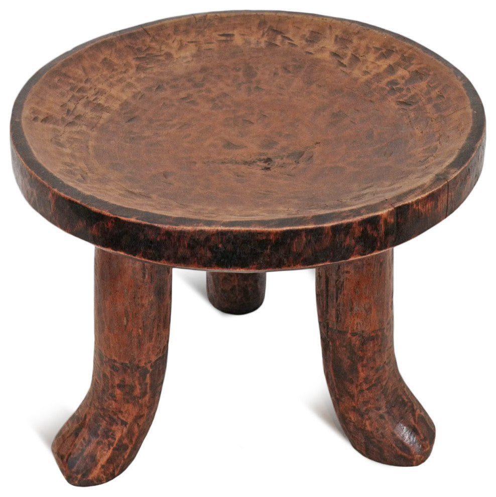 Consigned Three Leg Wood Stool