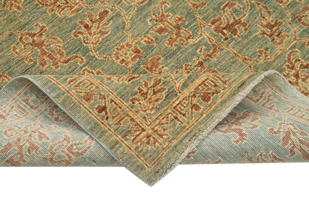 Rug N Carpet - Handwoven Oriental 6' 2" x 8' 7" Wool Oushak Area Rug