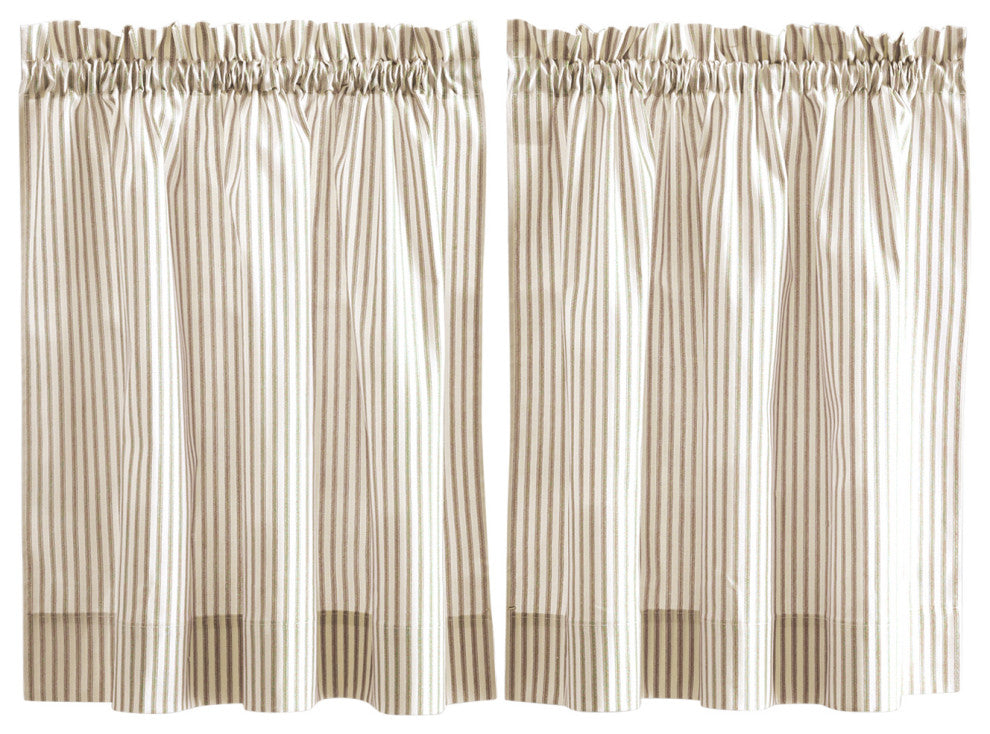 Plaza Stripe Tailored Tiers, Tan, 56"x36"