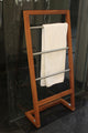 Patented Sula™ Angled Teak & Stainless Towel Stand
