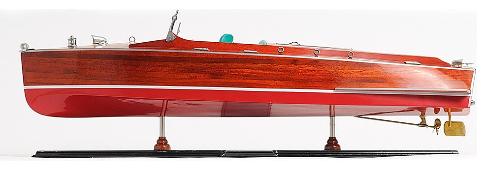Chris Craft Runabout Painted Wooden Handcrafted boat model
