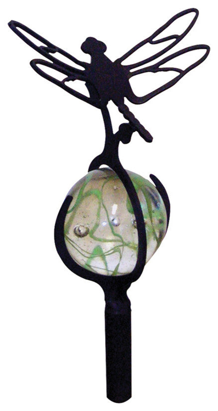 Dragonfly Marble Garden Stake