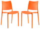 Orange Hipster Dining Side Chair Set of 2