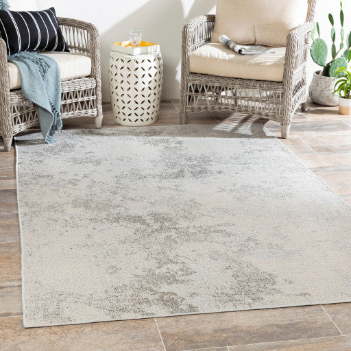 Surya Veranda VRD-2316 5'3"x7'3" Rug, Taupe/Ivory/Black