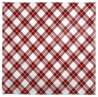 Diagonal Plaid Red 58x58 Tablecloth