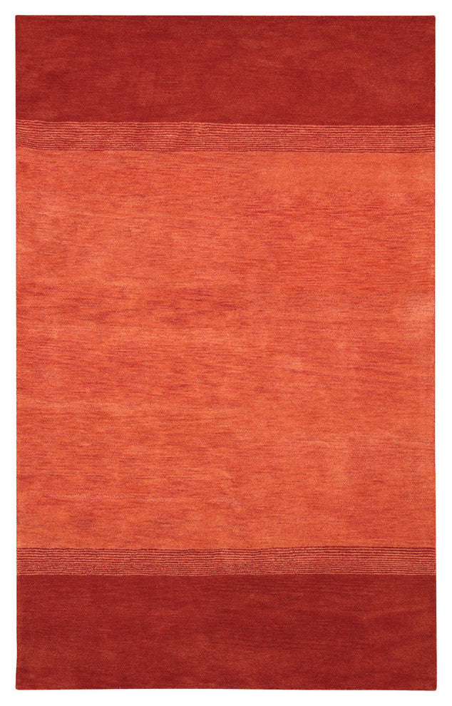Metro Contemporary Area Rug, Red, 5''x7''6" Rectangle